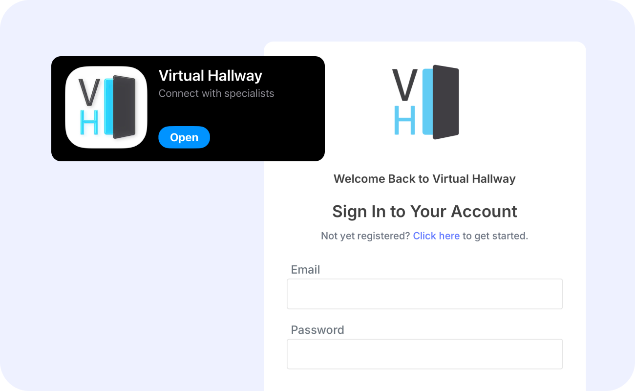 Download and open app